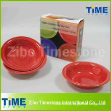 Mão Pintado Stoneware Sopa Bowl Set